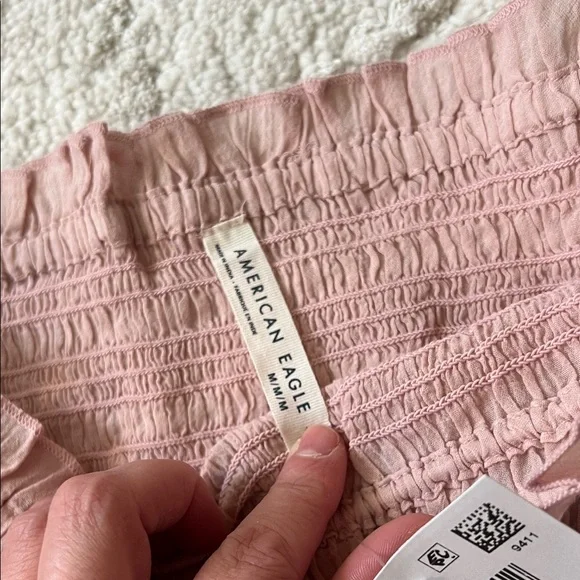 American Eagle Outfitters Dusty Rose Smocked Camisole - Picture 3 of 4